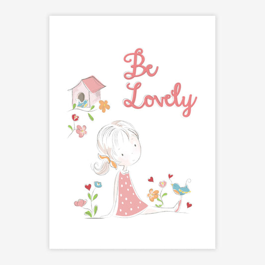 Quadro Infantil Lolla Be Lovely Rosa