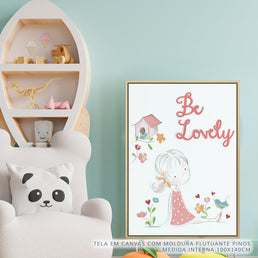 Quadro Infantil Lolla Be Lovely Rosa