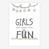 Quadro Infantil Balde Girls Have Fun Rosa