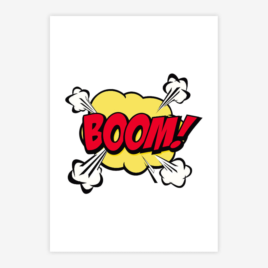 Quadro Infantil Heróis BOOM Vermelho