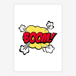 Quadro Infantil Heróis BOOM Vermelho