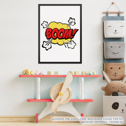 Quadro Infantil Heróis BOOM Vermelho