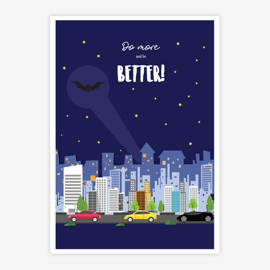 Quadro Infantil Do More And Be Better Vermelho