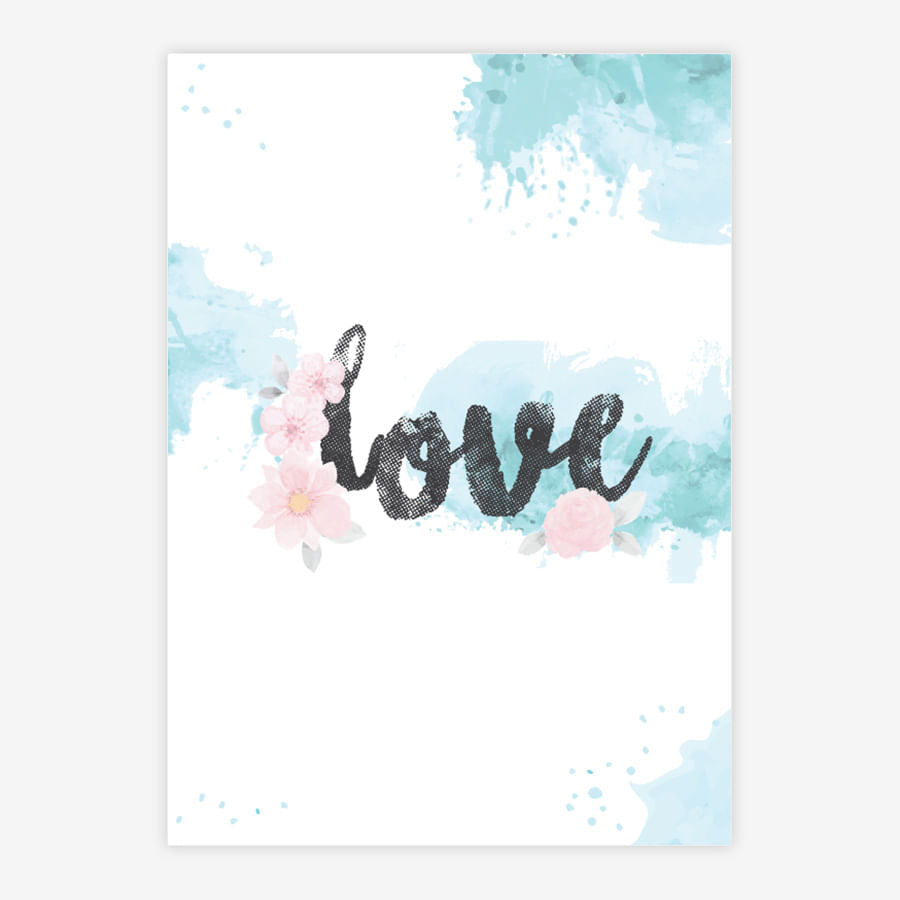 Quadro Infantil Aquarela Love Tifany Vertical