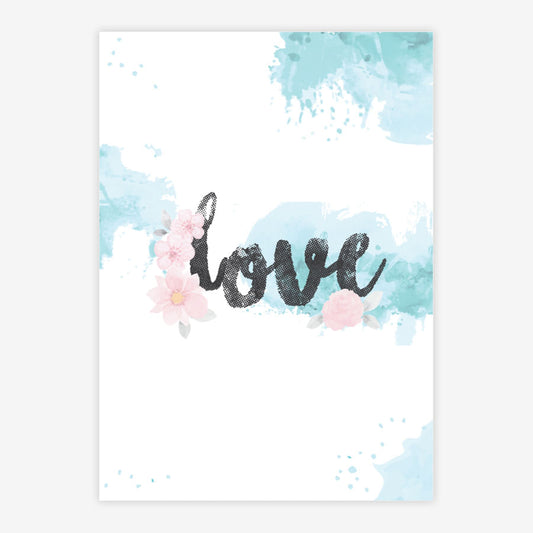 Quadro Infantil Aquarela Love Tifany Vertical