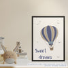 Quadro Infantil Balão Sweet Dreams Azul