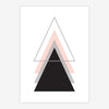 Quadro Infantil Triângulo Sobreposto Rose