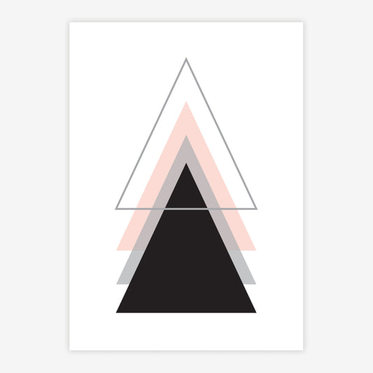 Quadro Infantil Triângulo Sobreposto Rose