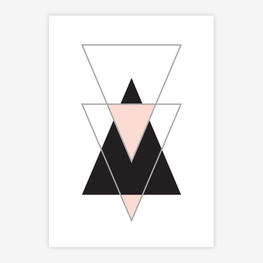 Quadro Infantil Triângulo Rose