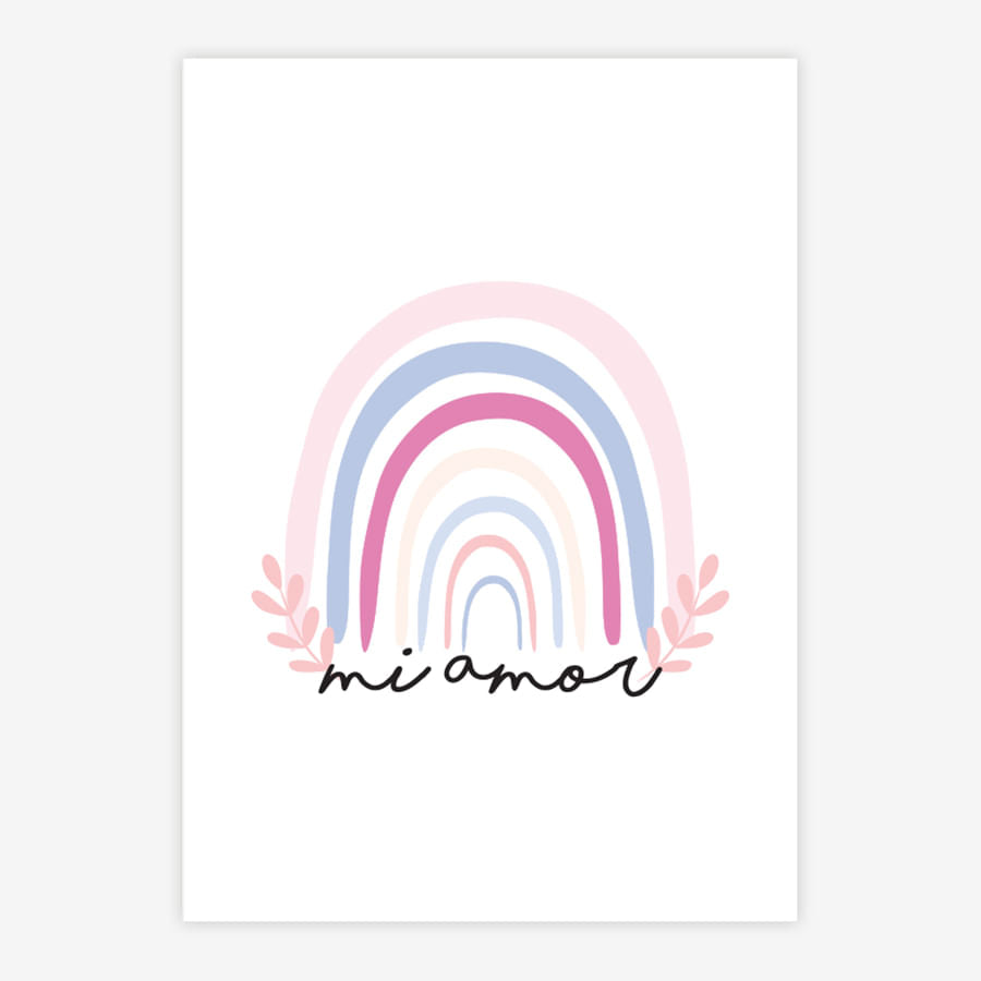 Quadro Infantil Mi Amor Rosa