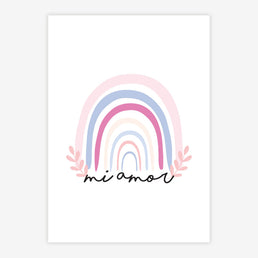 Quadro Infantil Mi Amor Rosa