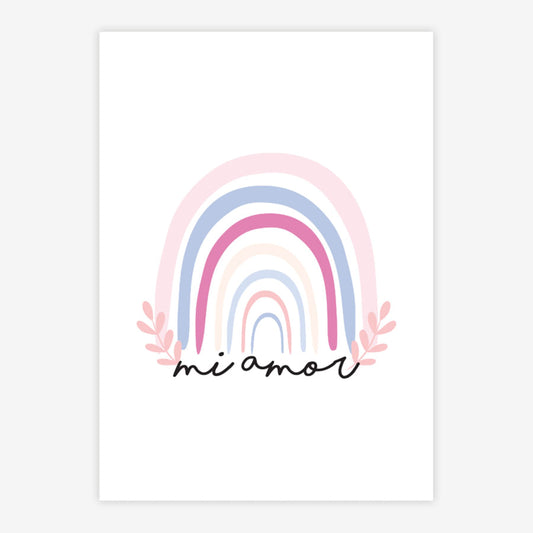 Quadro Infantil Mi Amor Rosa