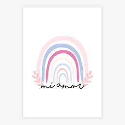 Quadro Infantil Mi Amor Rosa