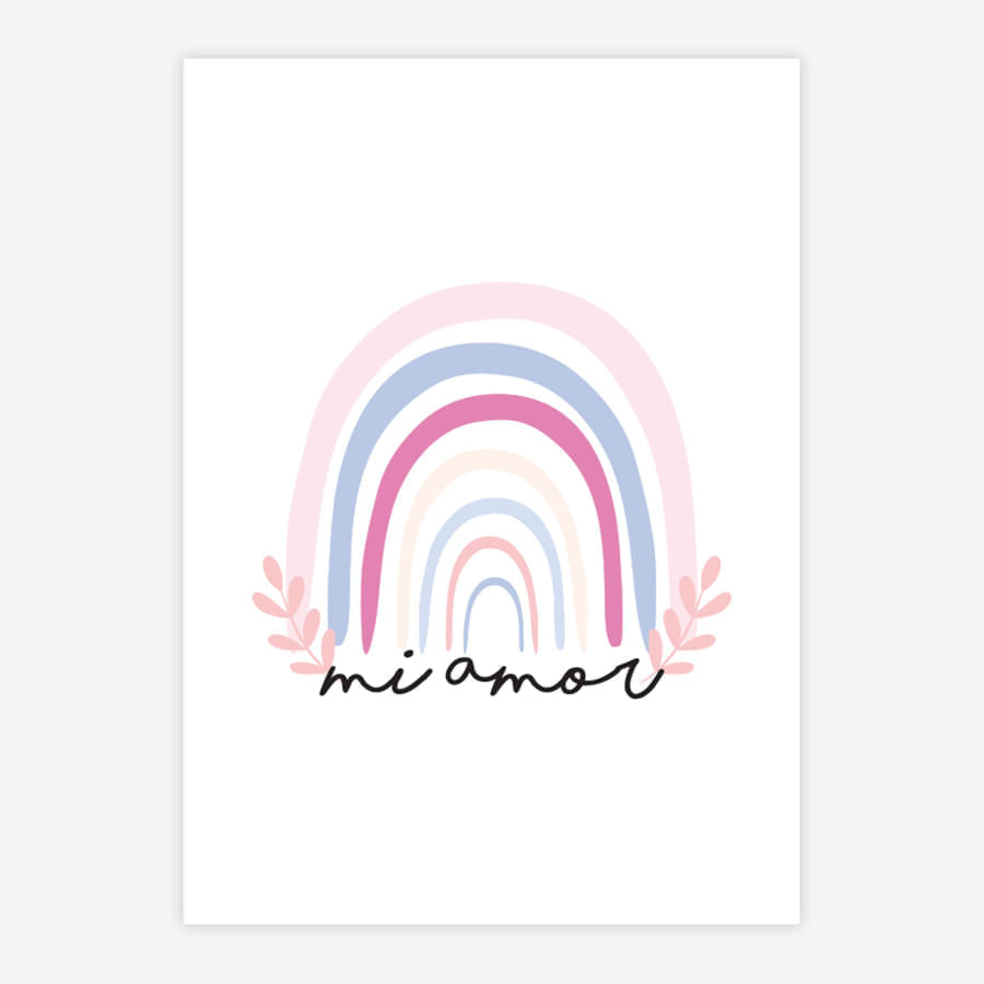 Quadro Infantil Mi Amor Rosa