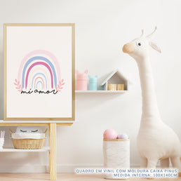 Quadro Infantil Mi Amor Rosa