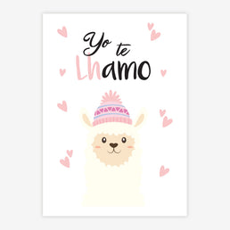 Quadro Infantil Yo Te Lhamo Rosa
