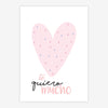 Quadro Infantil Te Quiero Mucho Rosa
