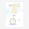 Quadro Infantil Coelho no Monociclo Azul