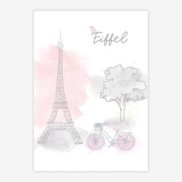 Quadro Infantil Paris Eiffel Vertical
