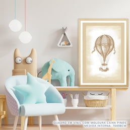 Quadro Infantil Balão Classic Bege