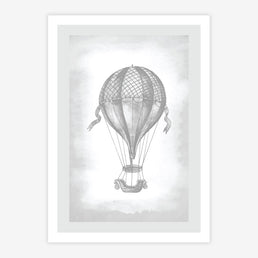 Quadro Infantil Balão Classic Cinza