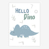 Quadro Infantil Dino Hello Triceraptor Azul
