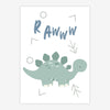 Quadro Infantil Dino RAWW Stegossauro Malva