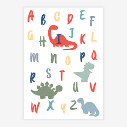 Quadro Infantil Dino ABC Color