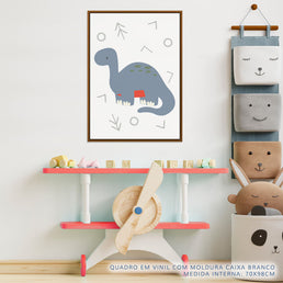 Quadro Infantil Dino Brontossauro Color