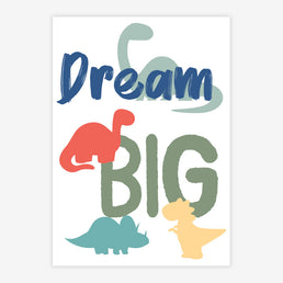 Quadro Infantil Dino Dream Big Color