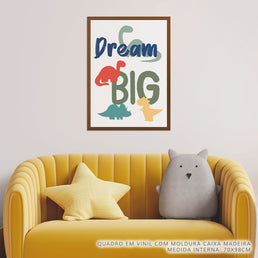 Quadro Infantil Dino Dream Big Color