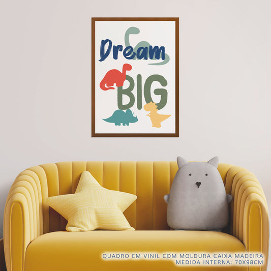 Quadro Infantil Dino Dream Big Color