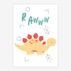 Quadro Infantil Dino RAWW Stegossauro Color