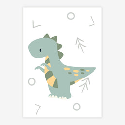 Quadro Infantil Dino T Rex Color