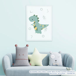 Quadro Infantil Dino T Rex Color