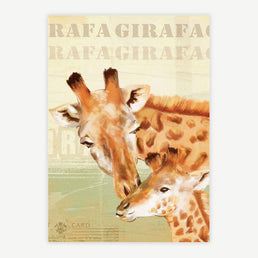 Quadro Infantil Girafa Filhote Amarelo