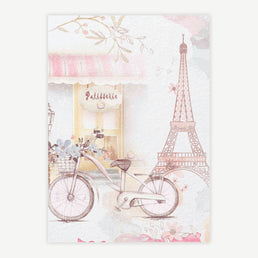 Quadro Infantil Patisserie Paris Rosa