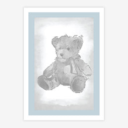 Quadro Infantil Urso Classic Azul