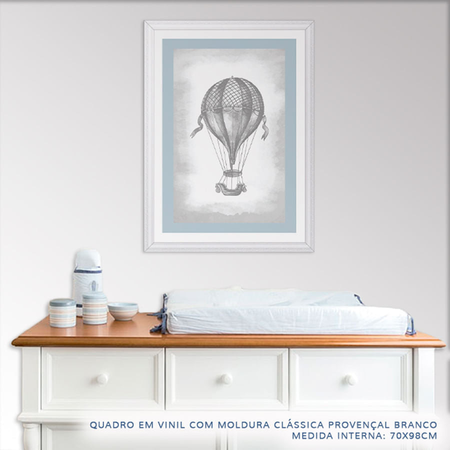 Quadro Infantil Balão Classic Azul