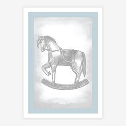 Quadro Infantil Cavalinho Classic Azul