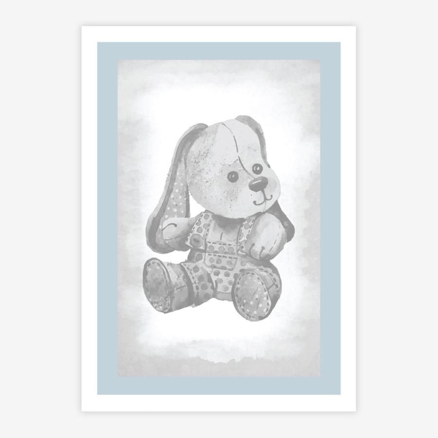 Quadro Infantil Cachorro Classic Azul