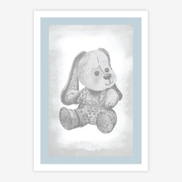 Quadro Infantil Cachorro Classic Azul