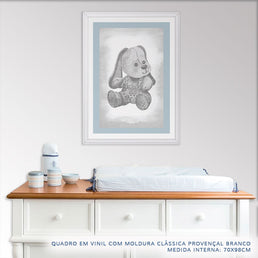 Quadro Infantil Cachorro Classic Azul