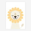 Quadro Infantil Leão Moderno Amarelo