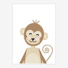 Quadro Infantil Macaco Moderno Marrom
