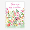 Quadro Infantil Tropical You Are My Sunshine Verde Vertical
