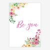 Quadro Infantil Tropical Be You Rosa
