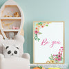 Quadro Infantil Tropical Be You Rosa