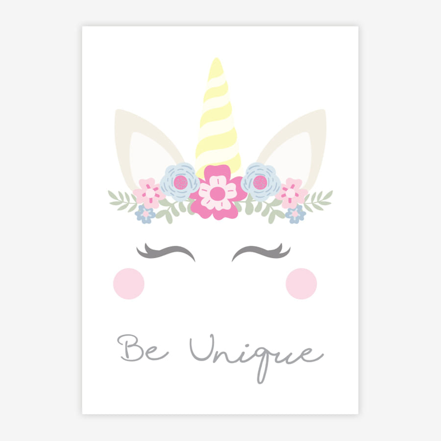 Quadro Infantil Be Unique Color Rosa