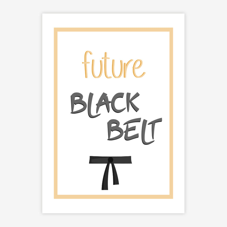 Quadro Infantil Future Back Belt Amarelo